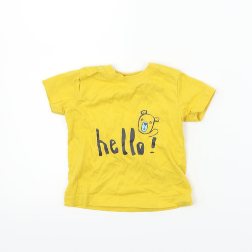 Nutmeg Boys Yellow   Basic T-Shirt Size 6-9 Months  - hello