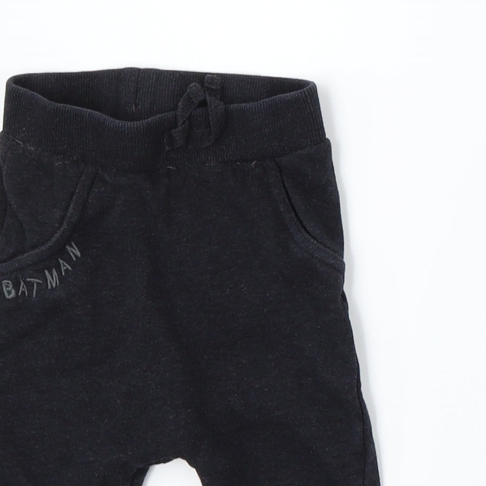George Boys Black   Jogger Trousers Size 6-9 Months  - batman