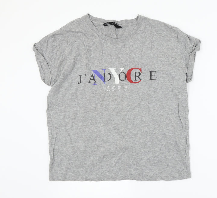 New Look Girls Grey   Basic T-Shirt Size 12-13 Years  - J'adore