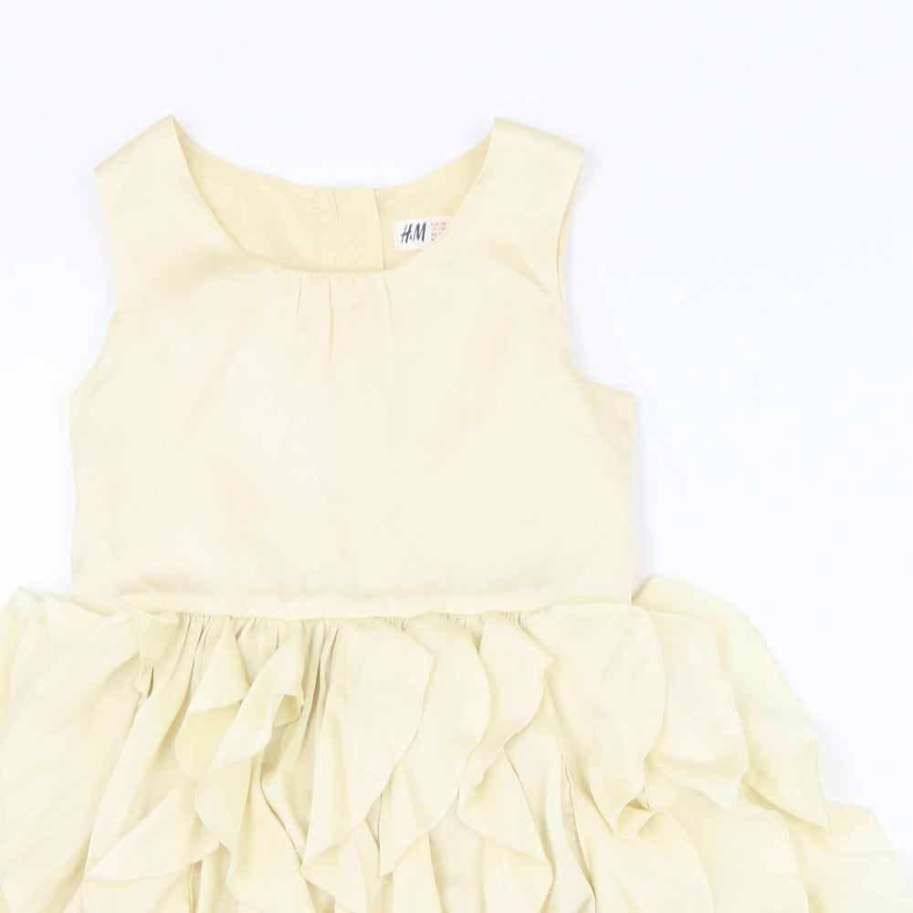 H&M Girls Gold   Ball Gown  Size 8-9 Years