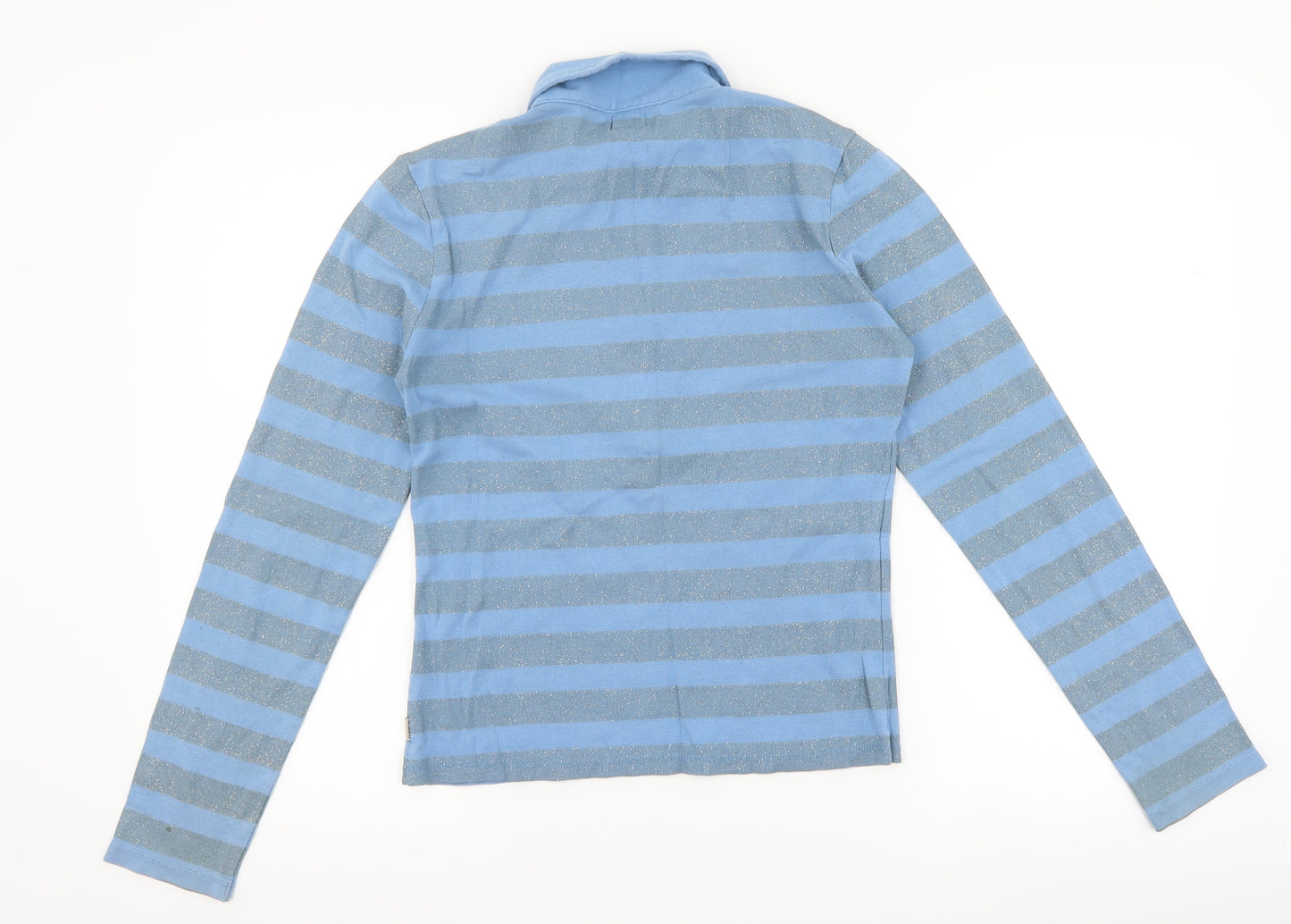 Calvin Klein Womens Blue Striped  Basic Button-Up Size M