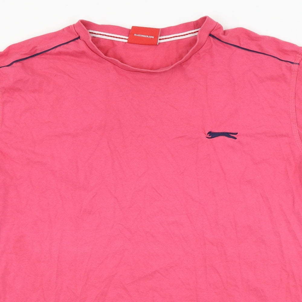 Slazenger Mens Pink    T-Shirt Size L