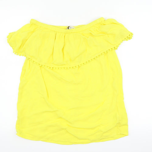 F&F Womens Yellow   Basic T-Shirt Size 8