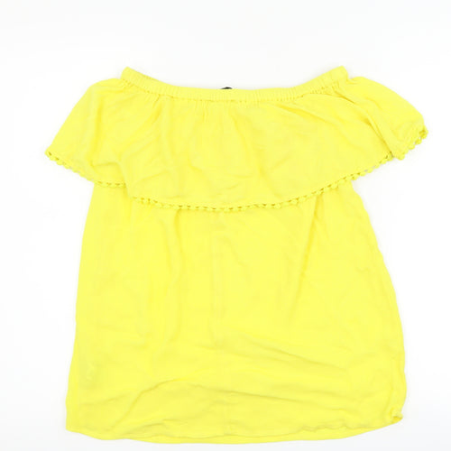 F&F Womens Yellow   Basic T-Shirt Size 8