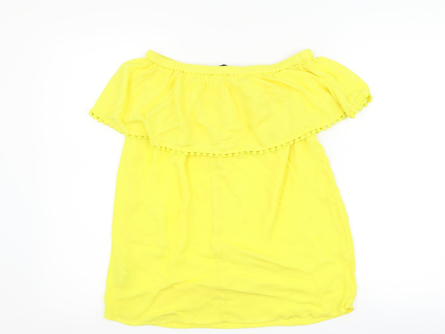 F&F Womens Yellow   Basic T-Shirt Size 8