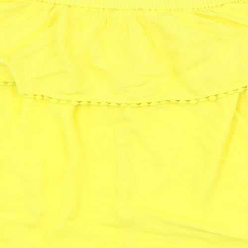 F&F Womens Yellow   Basic T-Shirt Size 8
