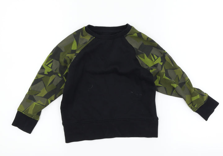 NEXT Boys Black Geometric  Pullover Sweatshirt Size 3 Years