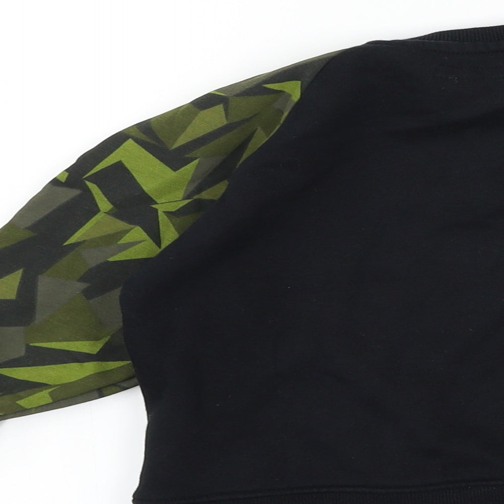 NEXT Boys Black Geometric  Pullover Sweatshirt Size 3 Years