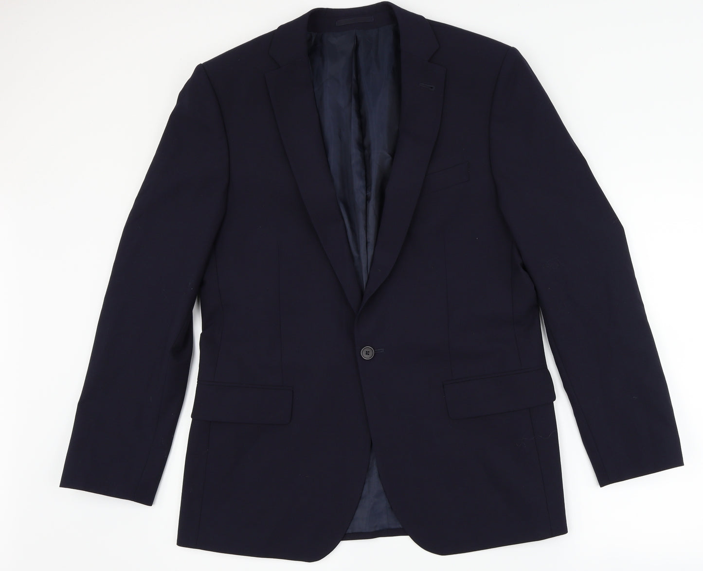 Preworn Mens Blue   Jacket Suit Jacket Size 40