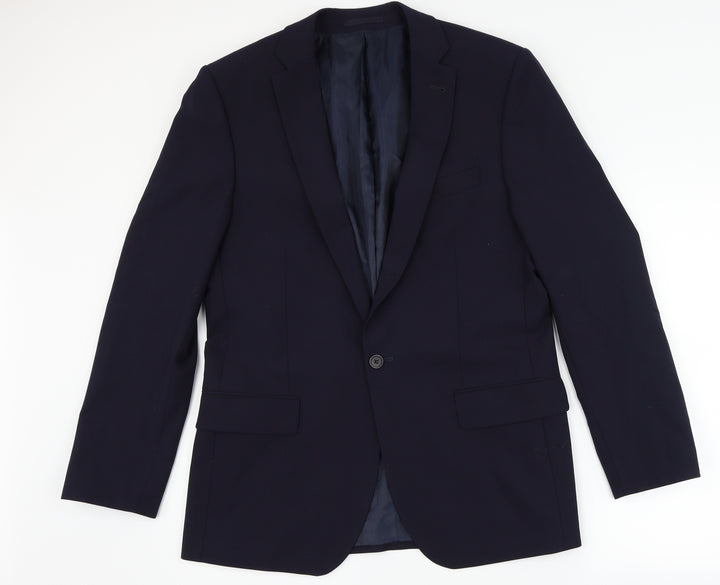 Preworn Mens Blue   Jacket Suit Jacket Size 40