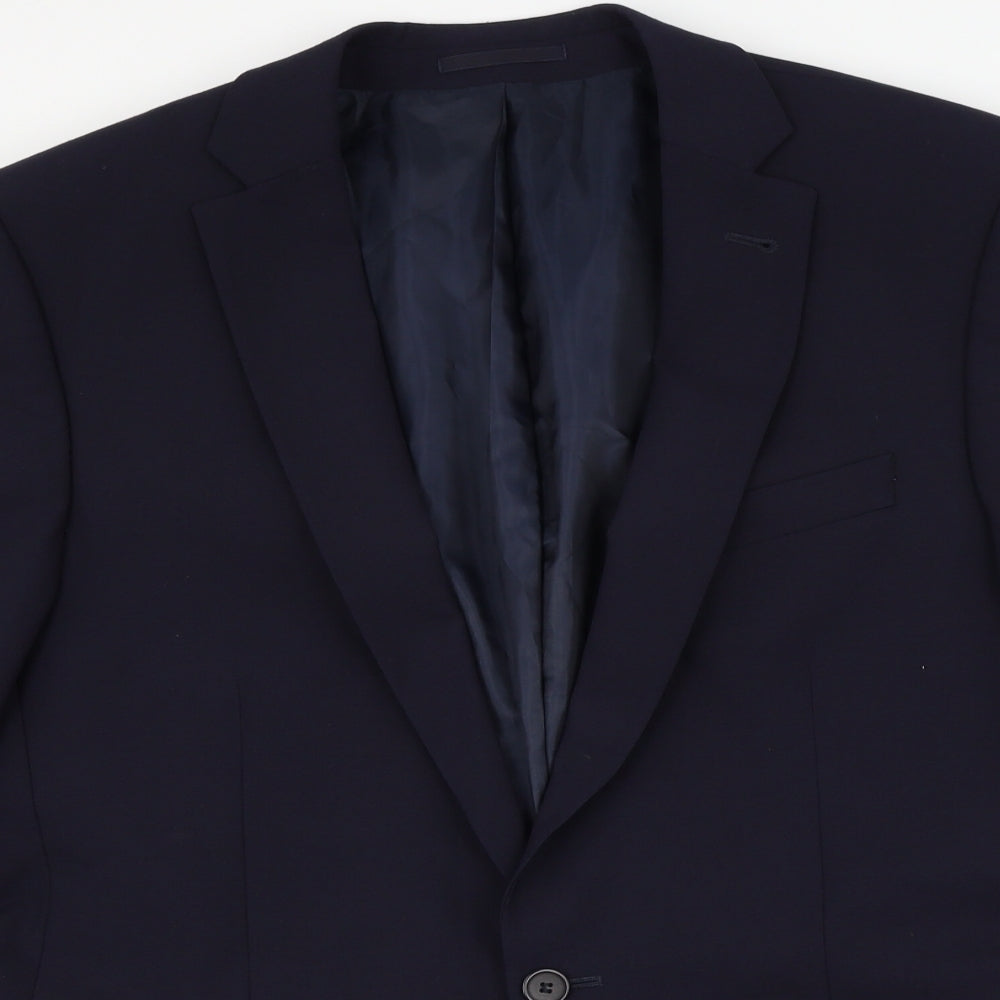 Preworn Mens Blue   Jacket Suit Jacket Size 40