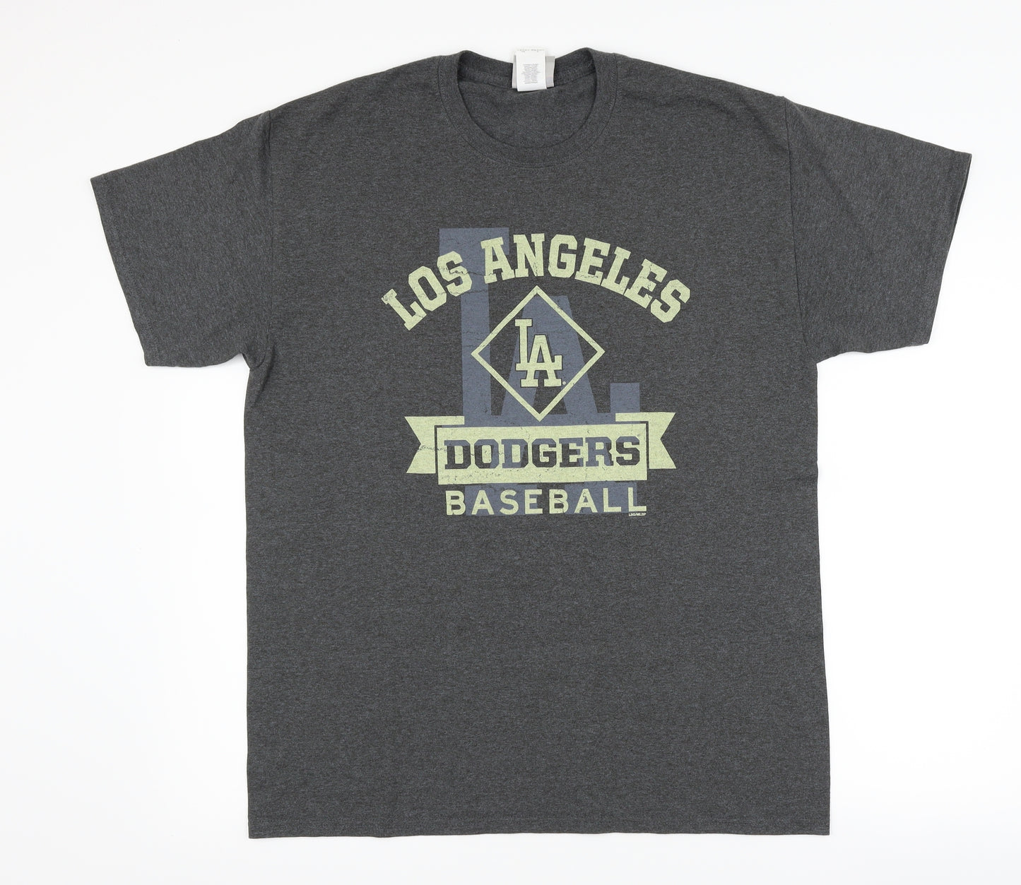 la dodgers baseball Mens Grey    T-Shirt Size L  - la dodgers baseball