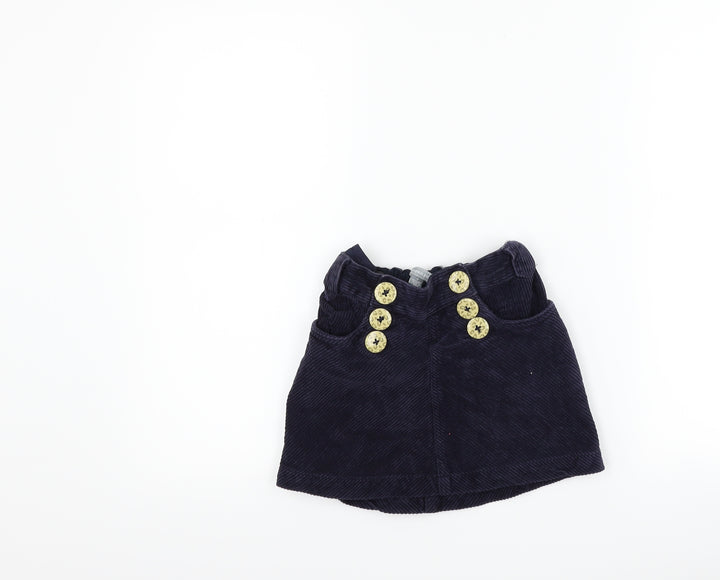 Pumpkin Patch Girls Blue  Corduroy A-Line Skirt Size 7 Years