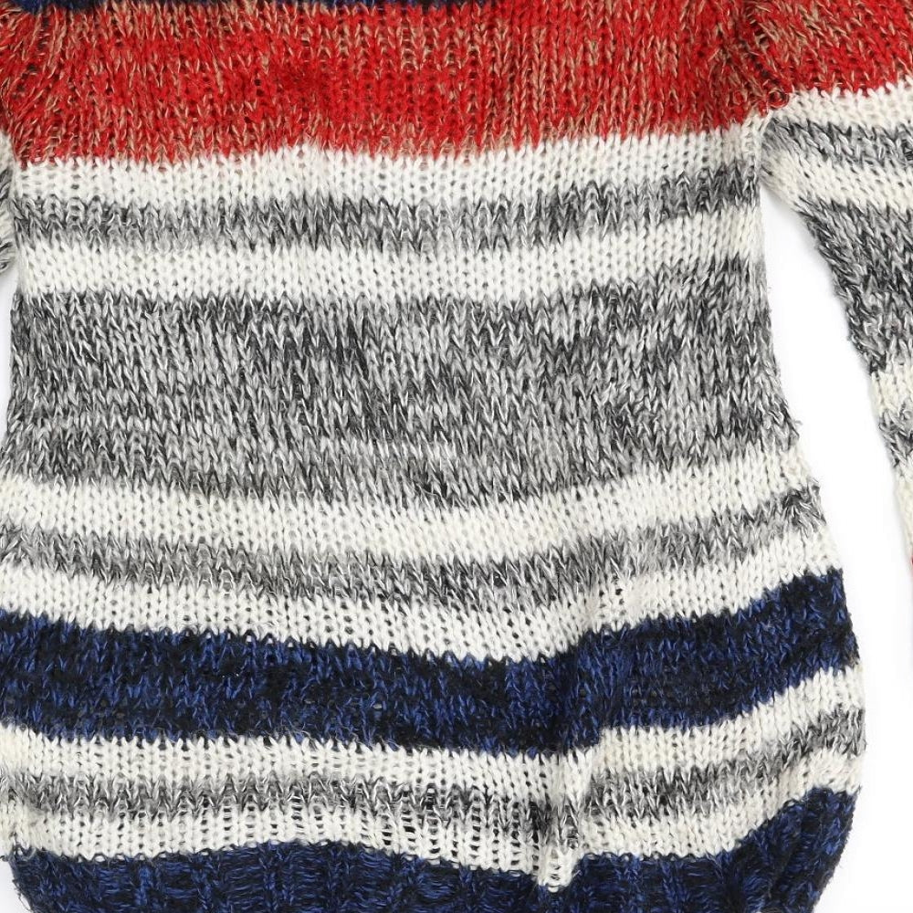 Frock Me Womens Multicoloured Striped  Pullover Jumper Size L