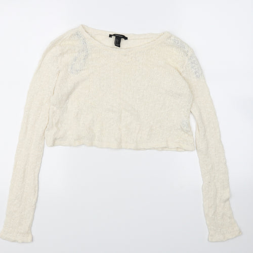 FOREVER 21 Womens Beige   Pullover Jumper Size S