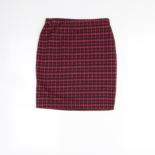 New Look Womens Pink Herringbone  Straight & Pencil Skirt Size 8