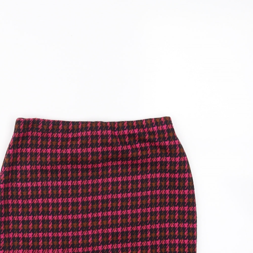 New Look Womens Pink Herringbone  Straight & Pencil Skirt Size 8