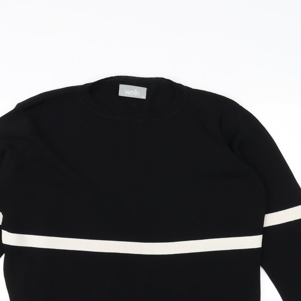 Wallis Womens Black   Pullover Jumper Size 12