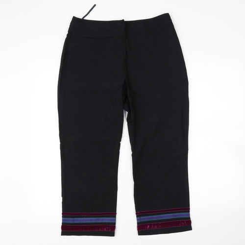 Preworn Womens Black   Cropped Trousers Size 12 L23 in
