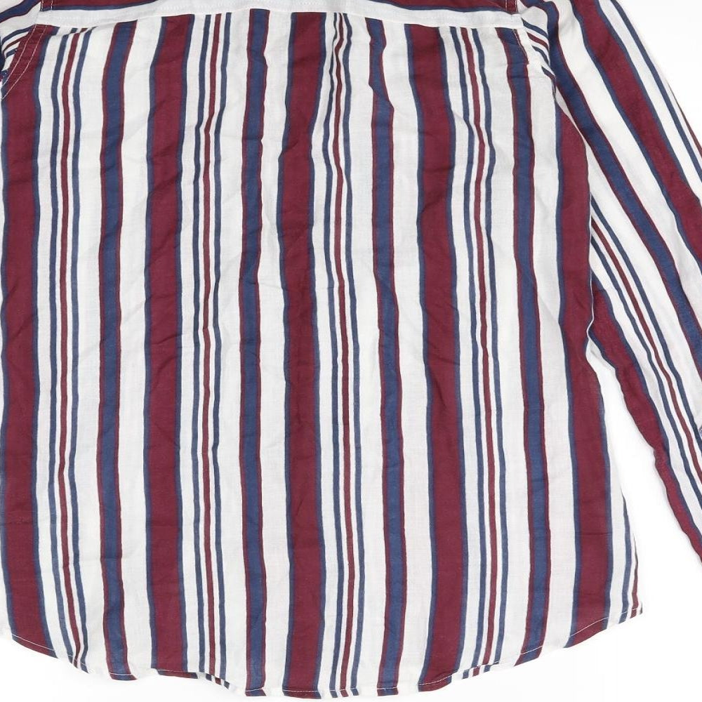 Preworn Womens Multicoloured Striped  Basic Button-Up Size 6