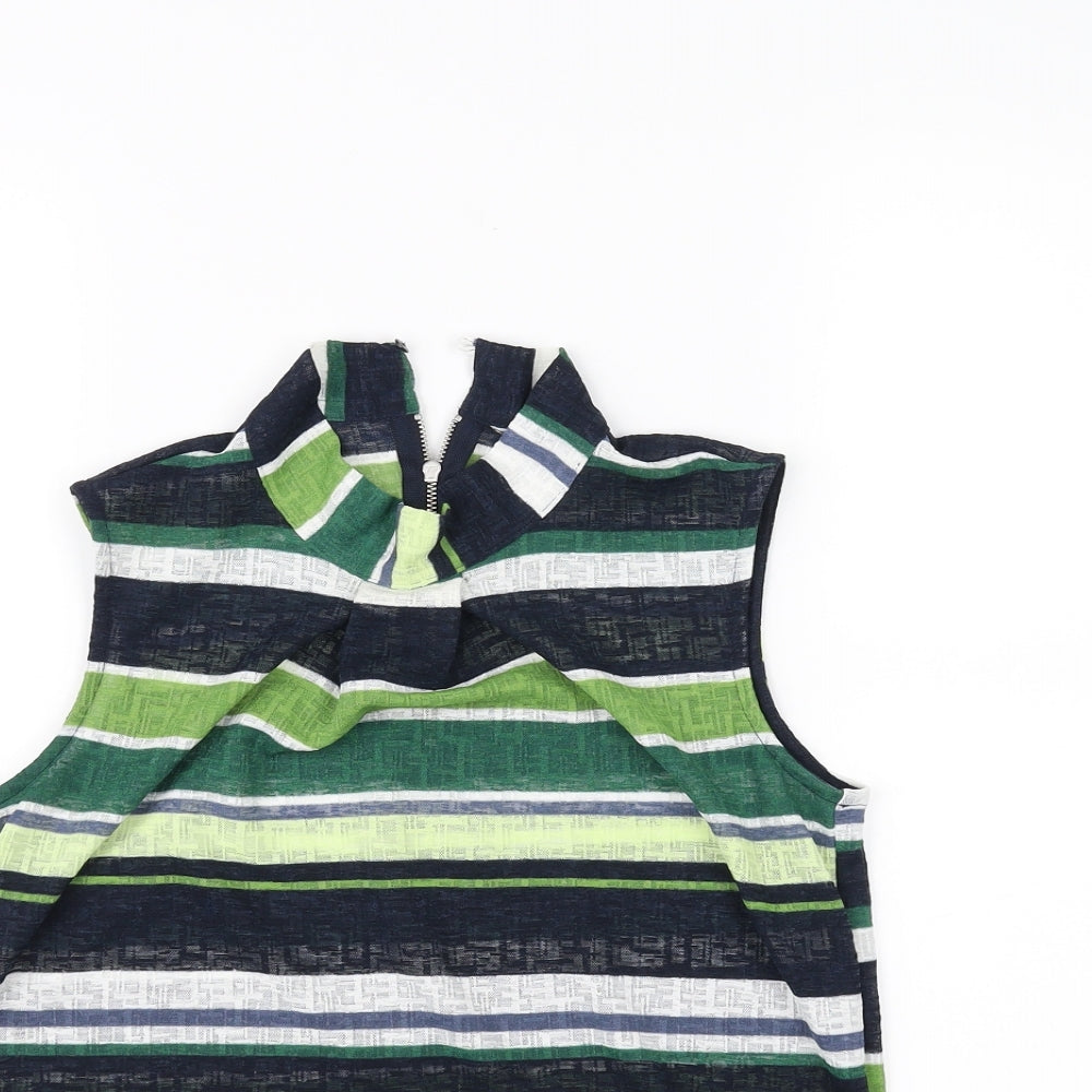 Preworn Womens Multicoloured Striped  Basic Tank Size 8