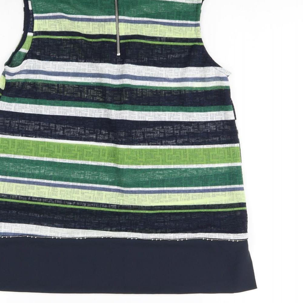 Preworn Womens Multicoloured Striped  Basic Tank Size 8