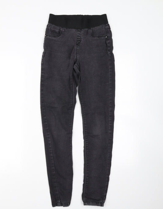 Front view of George women’s grey jegging jeans, size UK 8, 28-inch leg