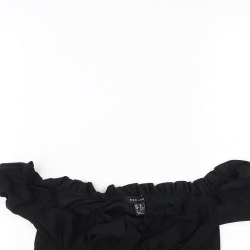 New Look Womens Black   Cropped Blouse Size 10