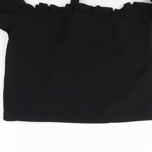 New Look Womens Black   Cropped Blouse Size 10
