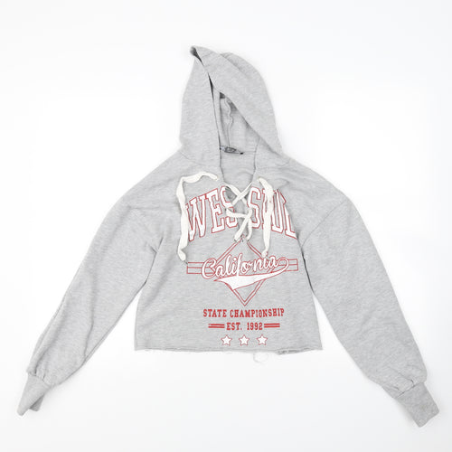 Primark Womens Grey   Pullover Hoodie Size 4
