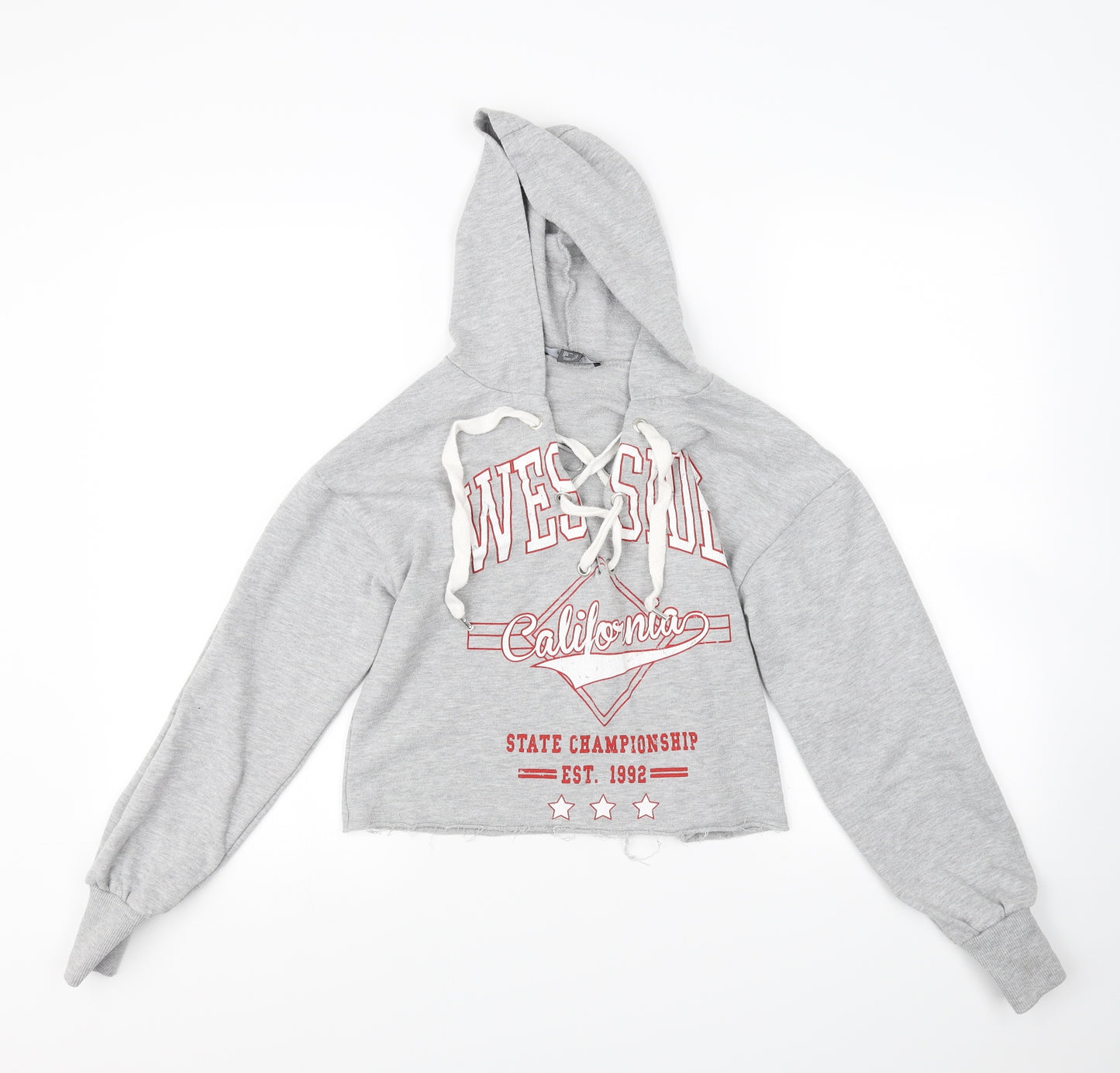 Primark Womens Grey   Pullover Hoodie Size 4