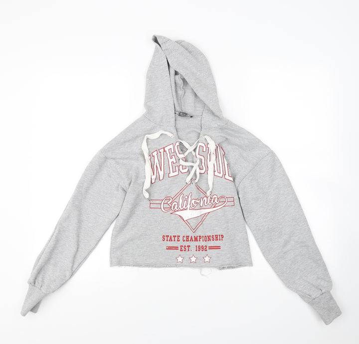 Primark Womens Grey Pullover Hoodie Size 4