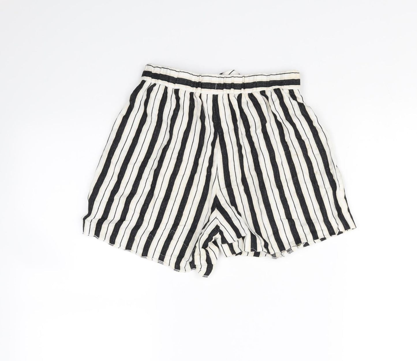 River Island Girls Multicoloured Striped  Paperbag Shorts Size 9 Years