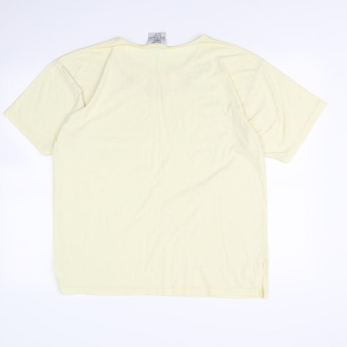 FL COLLECTION  Womens Yellow   Basic T-Shirt Size XL