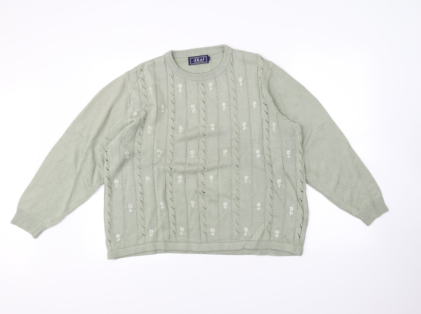 Akal Womens Green   Pullover Jumper Size L
