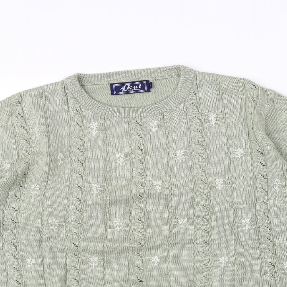 Akal Womens Green   Pullover Jumper Size L