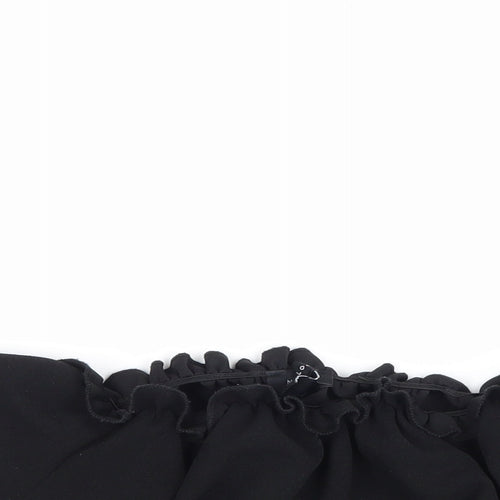 New Look Womens Black   Cropped Blouse Size 10  - Boob Tube Blouse