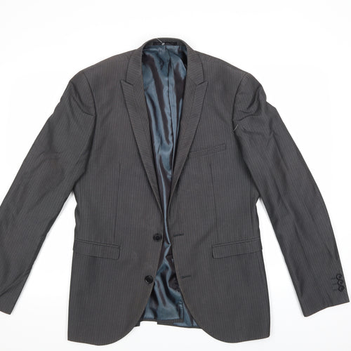 NEXT Mens Grey Striped  Jacket Suit Jacket