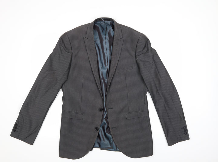NEXT Mens Grey Striped  Jacket Suit Jacket
