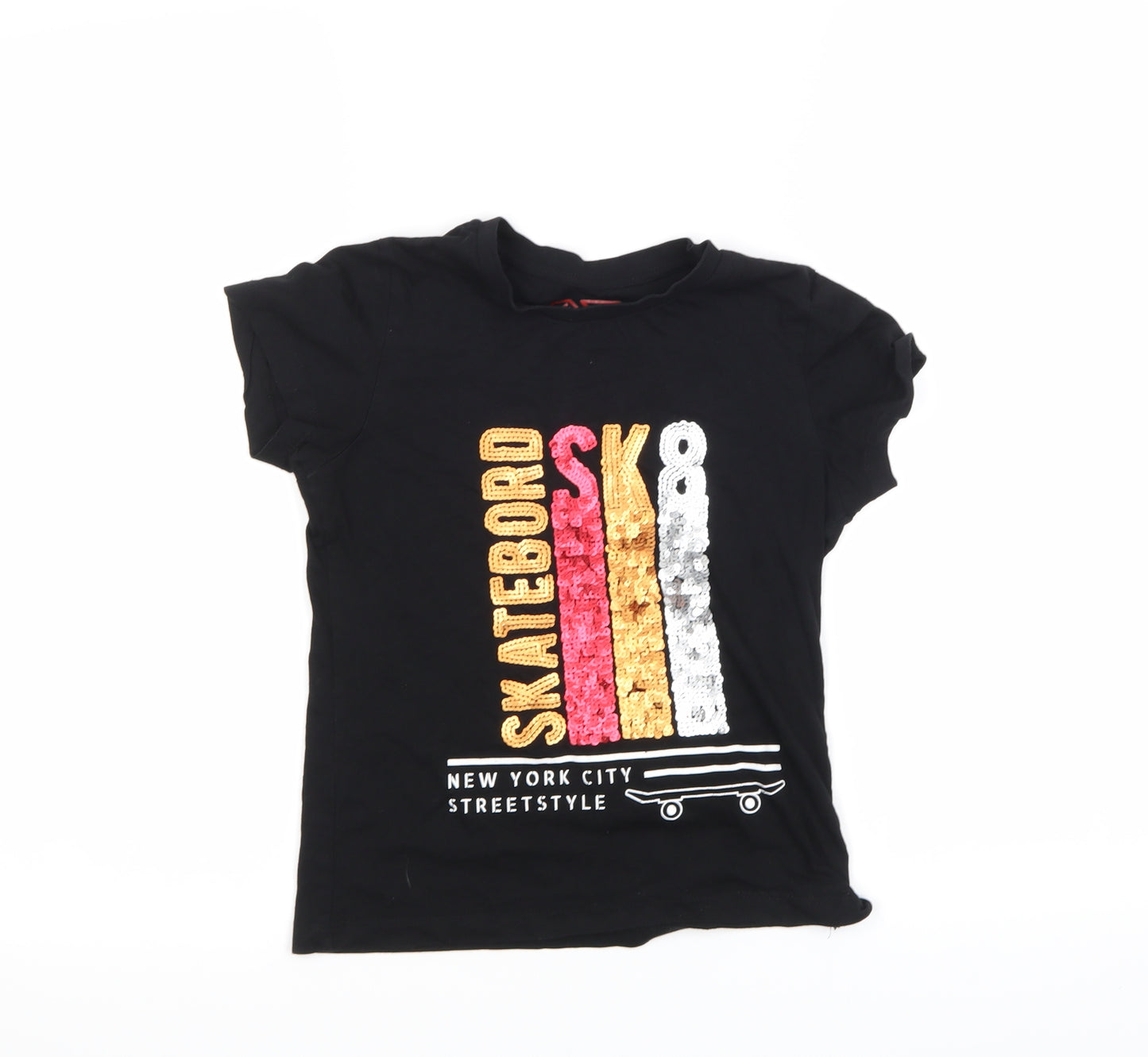 urban dept Girls Black   Basic T-Shirt Size 8 Years