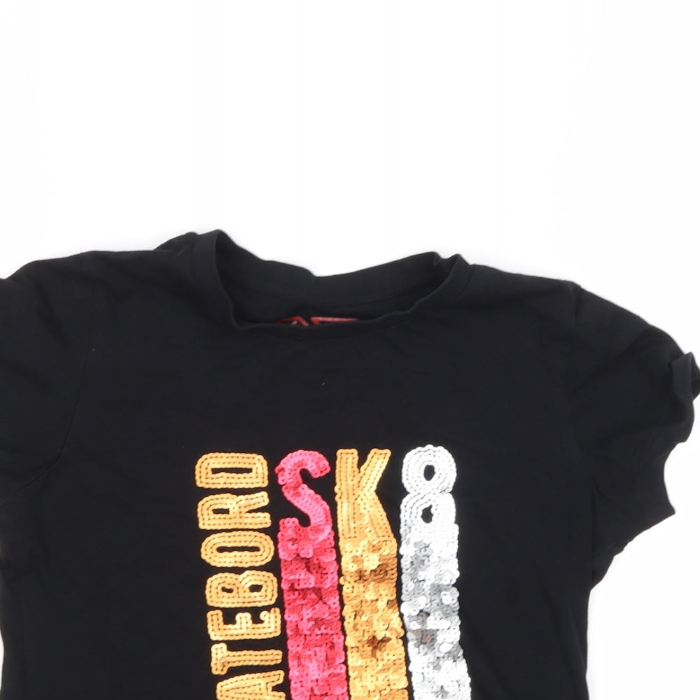 urban dept Girls Black   Basic T-Shirt Size 8 Years