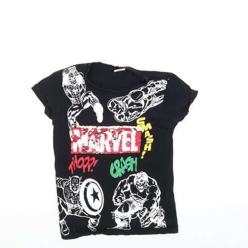 Urban Dept Girls Black   Basic T-Shirt Size 8 Years