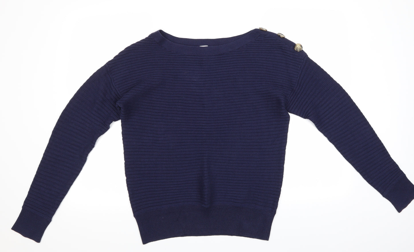 Gap Womens Blue Striped  Pullover Jumper Size M