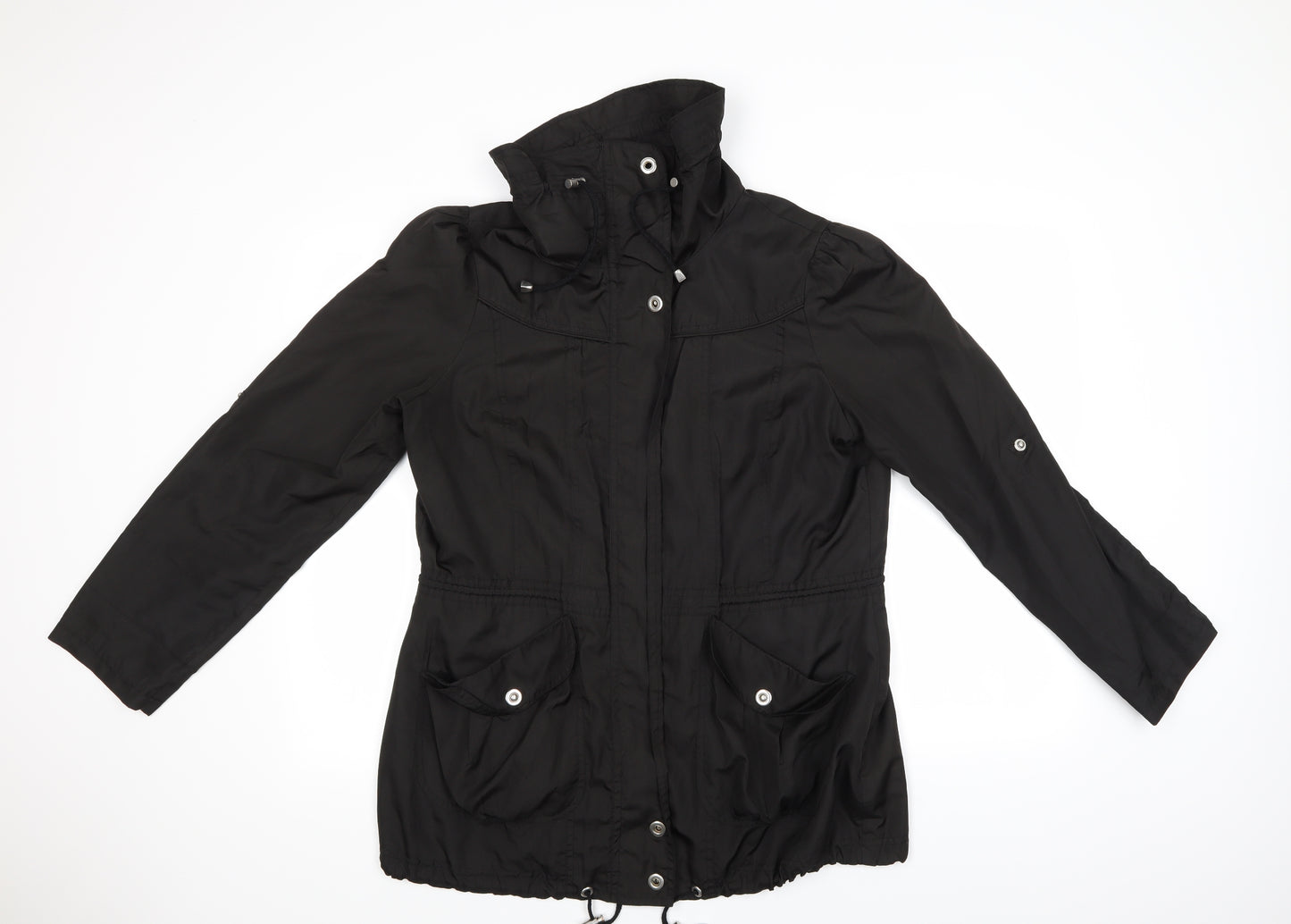 George Womens Black   Rain Coat Jacket Size 14