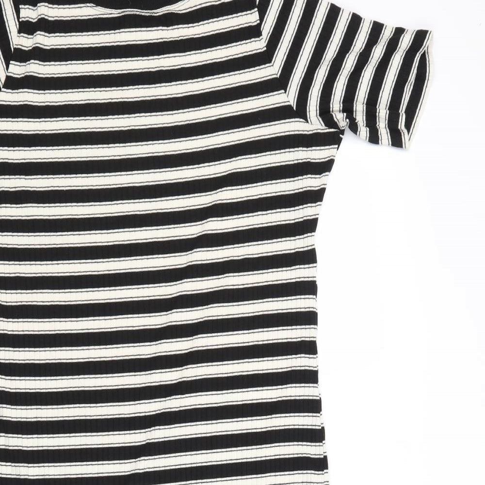 George Womens Multicoloured Striped  T-Shirt Dress  Size 14