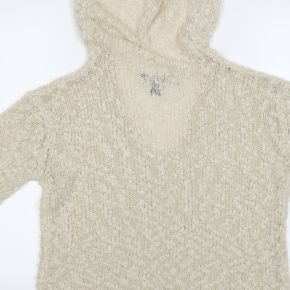 FOREVER 21 Womens Ivory   Pullover Jumper Size S  - Has a Hood