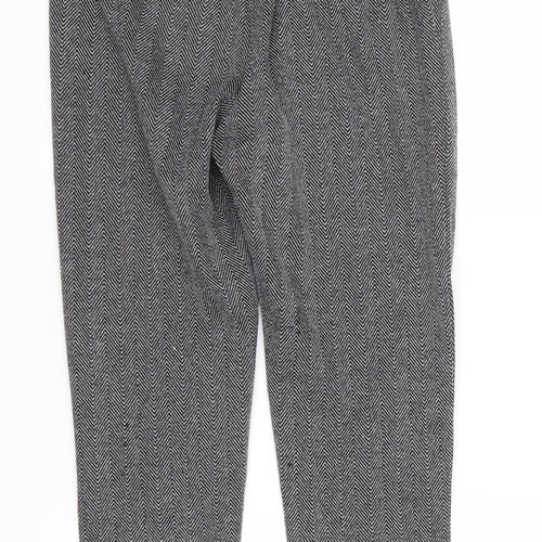 Ambiance Womens Grey Geometric  Trousers  Size S L25 in