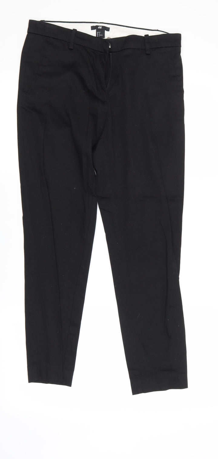 H&M Womens Black Trousers Size 10 L26 in