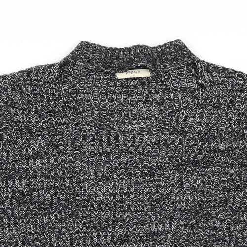 Papaya Womens Black   Pullover Jumper Size S