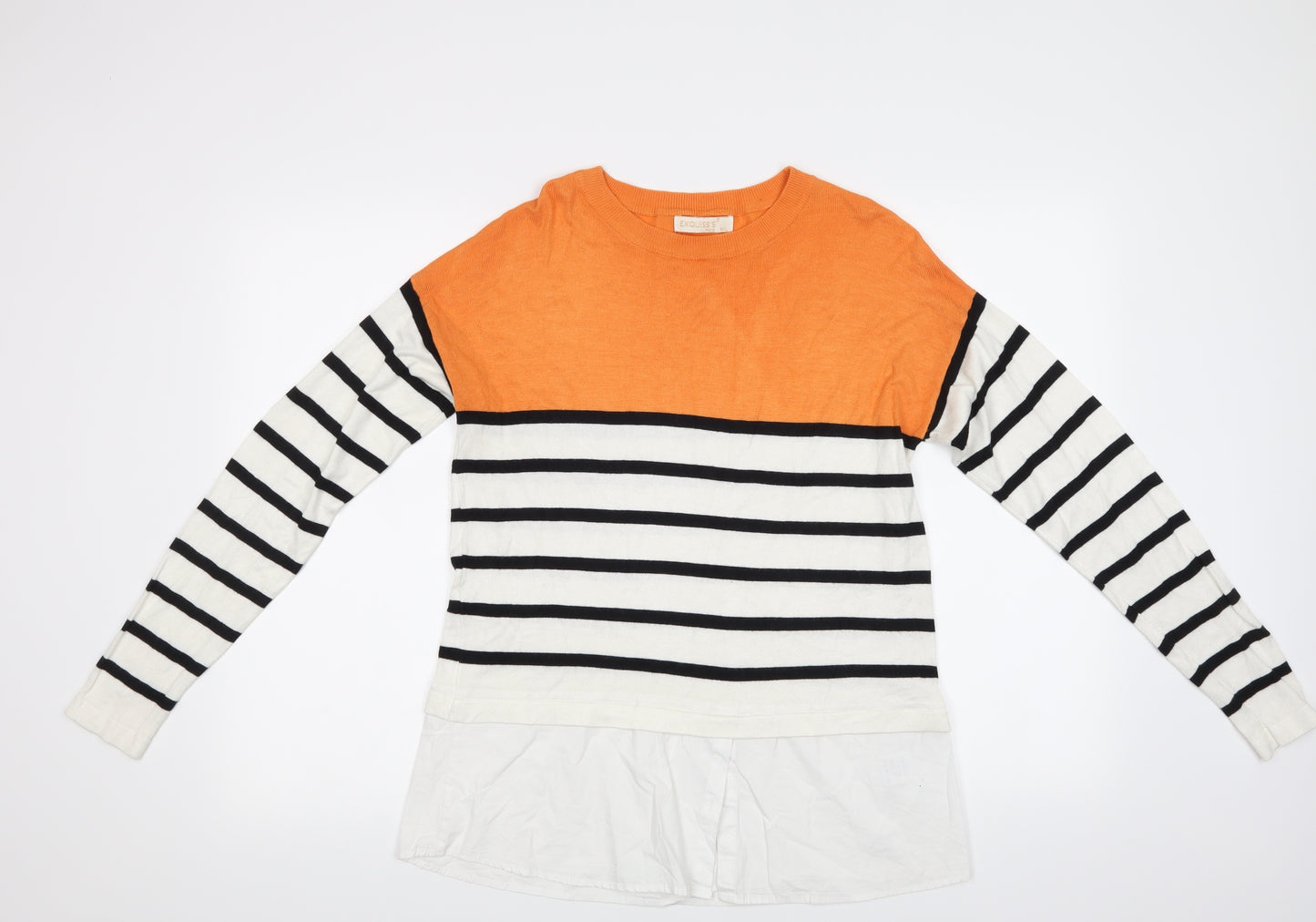 Exquiss's Womens Multicoloured Striped  Tunic Jumper Size M